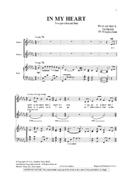 page one of In My Heart (2-Part Choir)