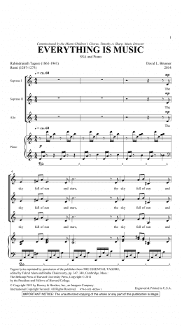 page one of Everything Is Music (SSA Choir)