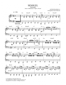 page one of Sensuel (Piano Solo)