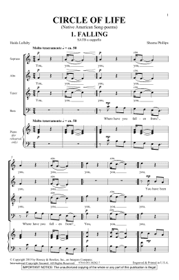 page one of Circle Of Life (Native American Song Poems) (SATB Choir)