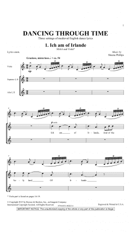 page one of Dancing Through Time (SSA Choir)