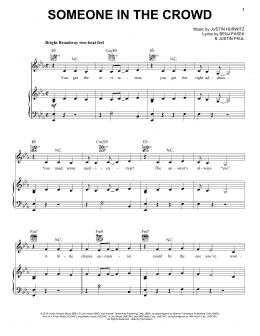 page one of Someone In The Crowd (Piano, Vocal & Guitar Chords (Right-Hand Melody))