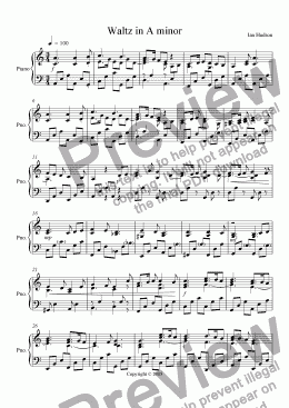 page one of Waltz in A minor