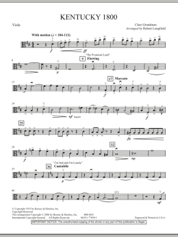 page one of Kentucky 1800 - Viola (Orchestra)