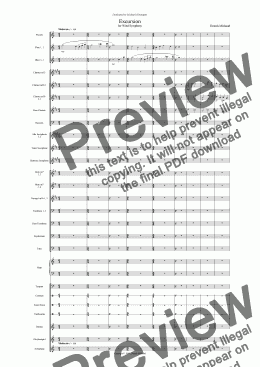 page one of <b>Excursion</b> for wind symphony