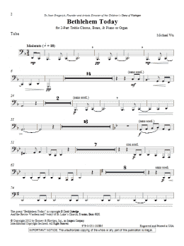 page one of Bethlehem Today - Tuba (Choir Instrumental Pak)