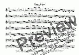page one of violin scales - ENTIRE RANGE - major scales only