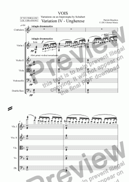 page one of VOIS - Variations on an Impromptu by Schubert - Variation IV - Ungarisch