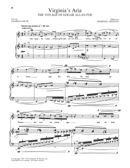 page one of Virginia's Aria (Piano & Vocal)