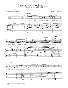 page one of I See In You A Looking Glass (Piano & Vocal)