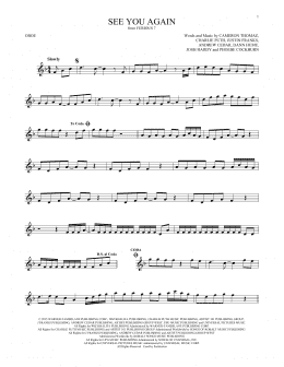 page one of See You Again (feat. Charlie Puth) (Oboe Solo)