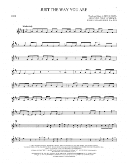 page one of Just The Way You Are (Oboe Solo)