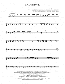 page one of Uptown Funk (feat. Bruno Mars) (Oboe Solo)