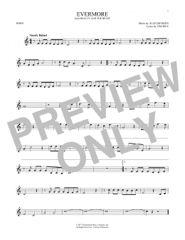 page one of Evermore (from Beauty and The Beast) (French Horn Solo)