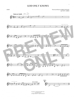 page one of God Only Knows (French Horn Solo)