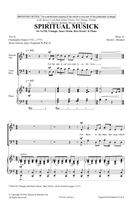 page one of Spiritual Musick (SATB Choir)