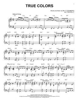page one of True Colors [Jazz version] (Piano Solo)