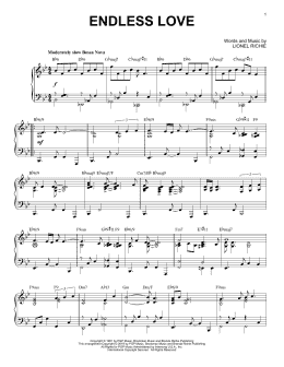 page one of Endless Love [Jazz version] (Piano Solo)
