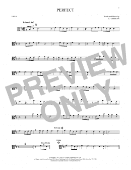 page one of Perfect (Viola Solo)