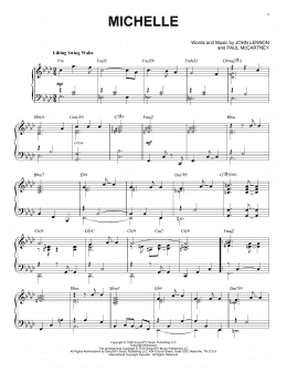 page one of Michelle [Jazz version] (Piano Solo)
