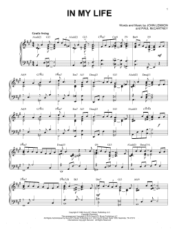 page one of In My Life [Jazz version] (Piano Solo)