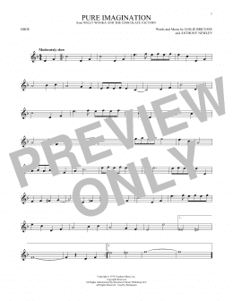 page one of Pure Imagination (from Willy Wonka & The Chocolate Factory) (Oboe Solo)