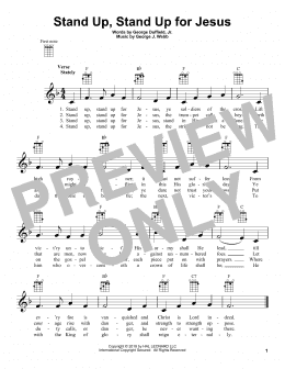 page one of Stand Up, Stand Up For Jesus (Ukulele)