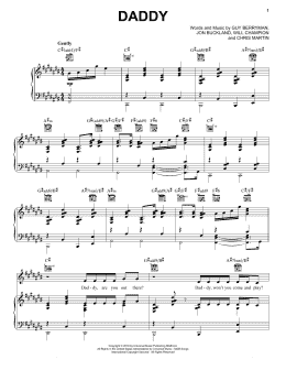 page one of Daddy (Piano, Vocal & Guitar Chords (Right-Hand Melody))