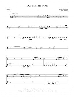 page one of Dust In The Wind (Viola Solo)