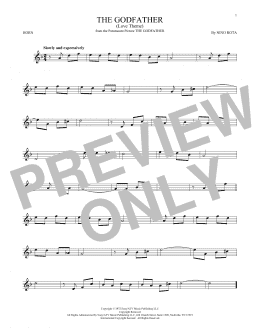 page one of The Godfather (Love Theme) (French Horn Solo)