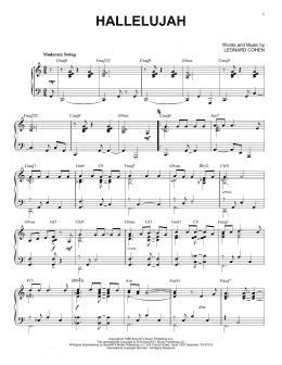page one of Hallelujah [Jazz version] (Piano Solo)