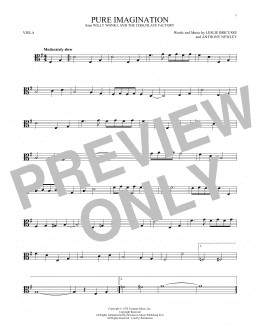 page one of Pure Imagination (from Willy Wonka & The Chocolate Factory) (Viola Solo)
