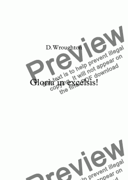 page one of Gloria in excelsis PDF