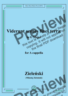 page one of Zieleński-Viderunt omnes fines terræ,in G Major,for A cappella
