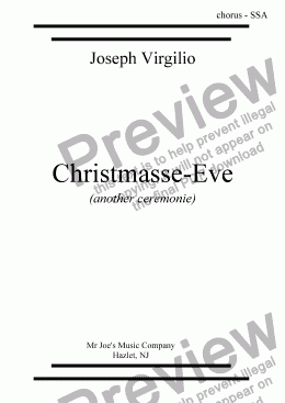 page one of Christmasse-Eve 