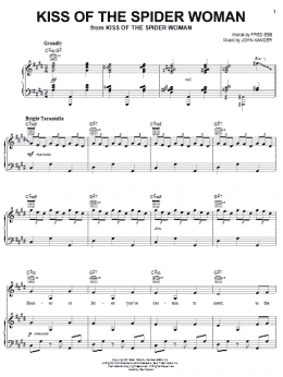 page one of Kiss Of The Spider Woman (from Kiss Of The Spider Woman) (Piano, Vocal & Guitar Chords (Right-Hand Melody))