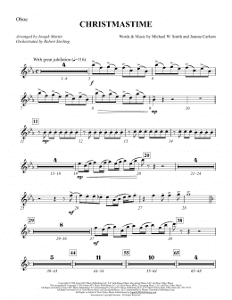 page one of Christmastime (arr. Joseph M. Martin) - Oboe (Choir Instrumental Pak)