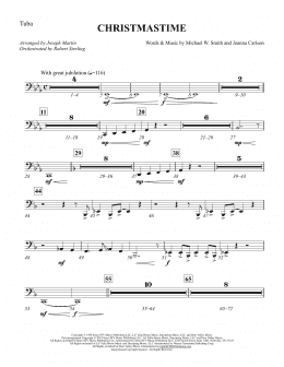 page one of Christmastime (arr. Joseph M. Martin) - Tuba (Choir Instrumental Pak)