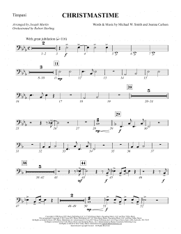 page one of Christmastime (arr. Joseph M. Martin) - Timpani (Choir Instrumental Pak)