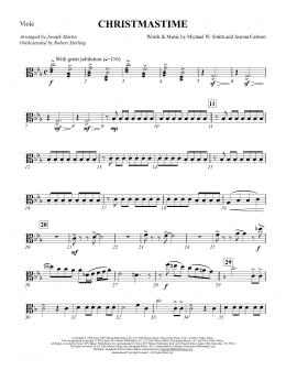page one of Christmastime (arr. Joseph M. Martin) - Viola (Choir Instrumental Pak)
