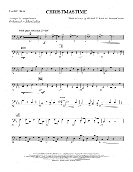 page one of Christmastime (arr. Joseph M. Martin) - Double Bass (Choir Instrumental Pak)