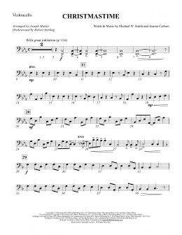 page one of Christmastime (arr. Joseph M. Martin) - Cello (Choir Instrumental Pak)