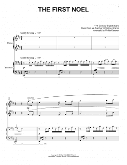 page one of The First Noel (arr. Phillip Keveren) (Piano Duet)