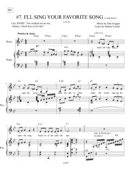 page one of I'll Sing Your Favorite Song (from Johnny Manhattan: A New Musical) (Piano & Vocal)