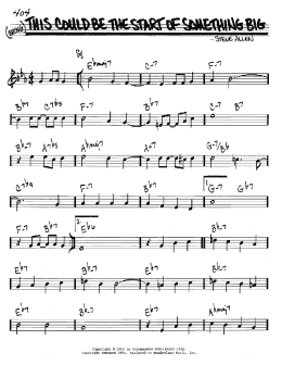 page one of This Could Be The Start Of Something Big (Real Book – Melody & Chords – C Instruments)