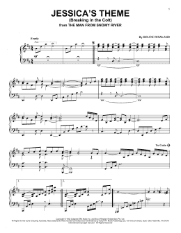 page one of Jessica's Theme (Breaking In The Colt) (from The Man From Snowy River) (Piano, Vocal & Guitar Chords (Right-Hand Melody))