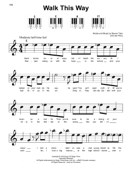 page one of Walk This Way (Super Easy Piano)