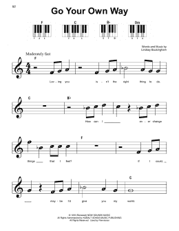 page one of Go Your Own Way (Super Easy Piano)