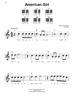 page one of American Girl (Super Easy Piano)