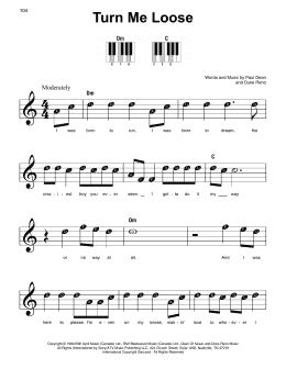 page one of Turn Me Loose (Super Easy Piano)
